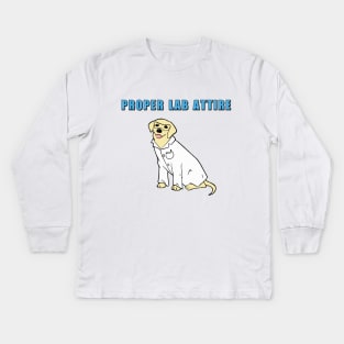 Chemistry Dog| Proper Lab Attire Kids Long Sleeve T-Shirt